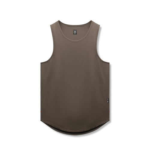 flatlay AeroSilver Tank Top in Deep Taupe, front view