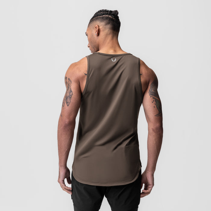 AeroSilver® Tank Top in Deep Taupe, back view on model