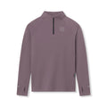 flatlay Thermal Training Quarter Zip in mauve/moonscape, front view
