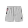 flatlay Tech Essential Sweat Short in heather grey, front view
