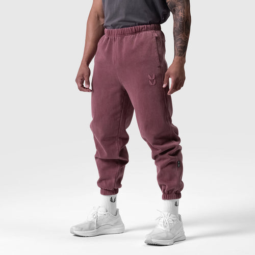 Tech Essential™ Sweats in Faded Crimson worn by model, back view