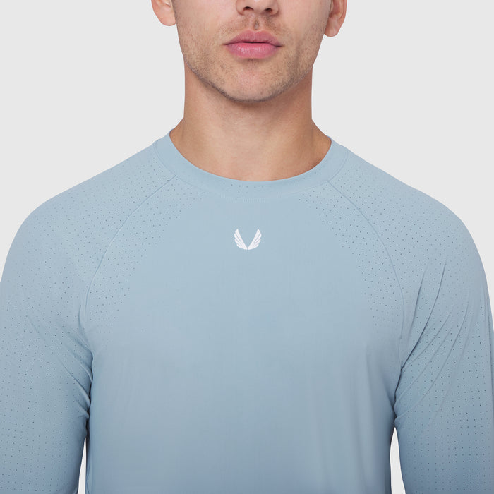 Laser-Vent™ Established Long Sleeve in light sky, worn by model, front view