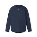 flatlay Laser-Vent™ Established Long Sleeve in navy, front view