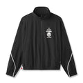 flatlay 0950 Aerotex Track Jacket in black with white trim, front view