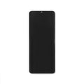 Flatlay of black microfiber antibacterial gym towel, front view