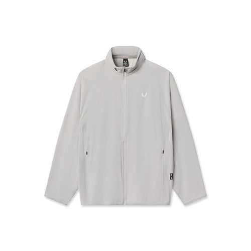 Flatlay of Aerotex Weather-Ready Bonded Windbreaker in slate grey, front view