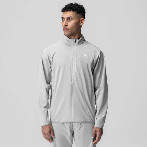 Aerotex Weather-Ready Bonded Windbreaker in slate grey, front view on model