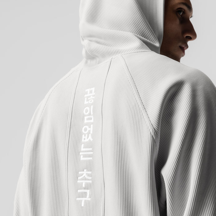 Deltapeak® Oversized Hoodie in light grey, worn by model shown from behind