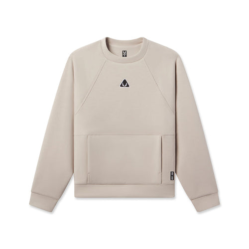flatlay of 1020. Dri-Core™ Oversized Crewneck in chai, front view