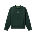flatlay Dri-Core™ Oversized Crewneck in forest green, front view