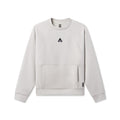 Flatlay of ASRV 1020 Dri-Core™ oversized crewneck sweatshirt in light grey, front view
