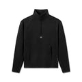 flatlay Dri-Core Quarter Zip pullover in black, front view