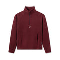 flatlay Dri-Core Quarter Zip pullover in crimson, front view
