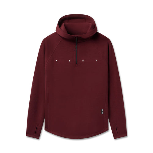 flatlay Dri-Core™ Zip Hoodie in crimson, front view