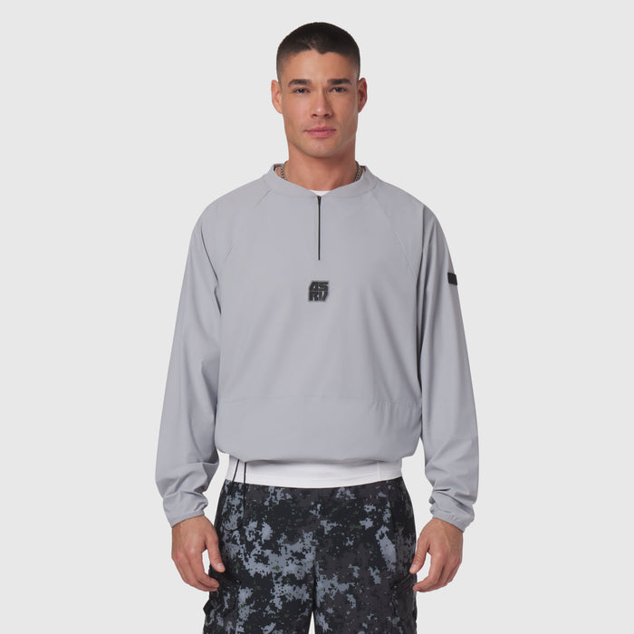 Tetra-Lite® Blade Collar Zip Jacket in Slate Grey, worn by model, front view