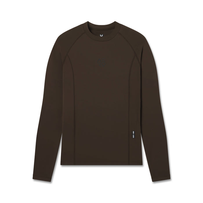 flatlay LYCRA® ADAPTIV Baselayer Longsleeve in Dark Earth, front view