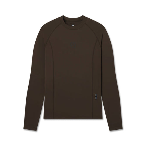 flatlay LYCRA® ADAPTIV Baselayer Longsleeve in Dark Earth, front view