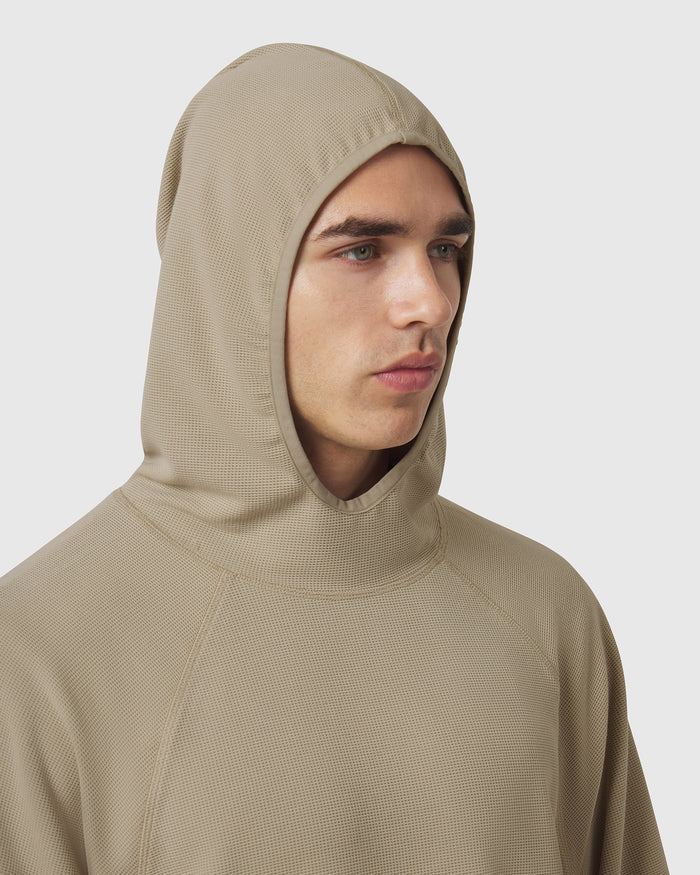 1206. Tech-Waffle™ Scuba Hoodie - Khaki