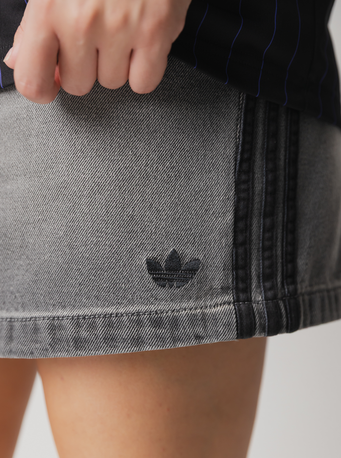 3 Stripes Denim Mini Skirt