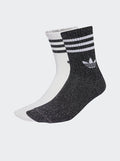 3 Stripes Glitter Crew Socks 2 Pairs