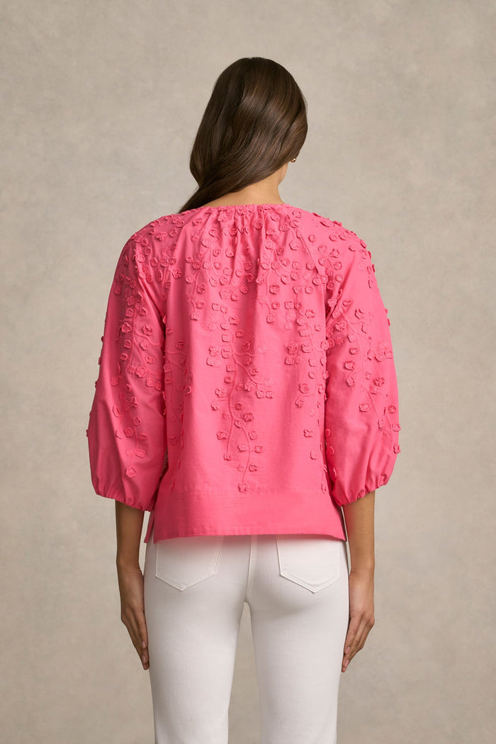 3D Texture Blouse - Hot Pink