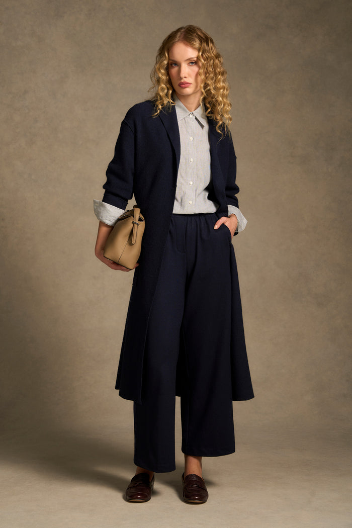 7/8th Boiled Wool Pant – Indigo