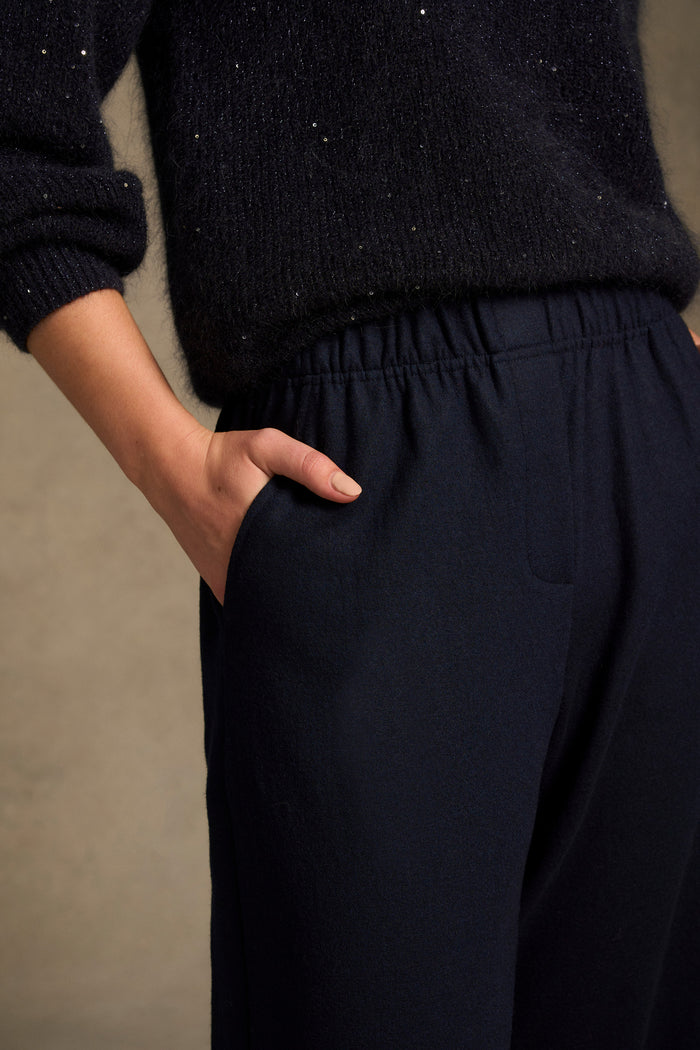 7/8th Boiled Wool Pant – Indigo