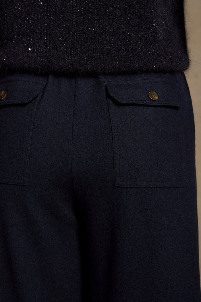 7/8th Boiled Wool Pant – Indigo