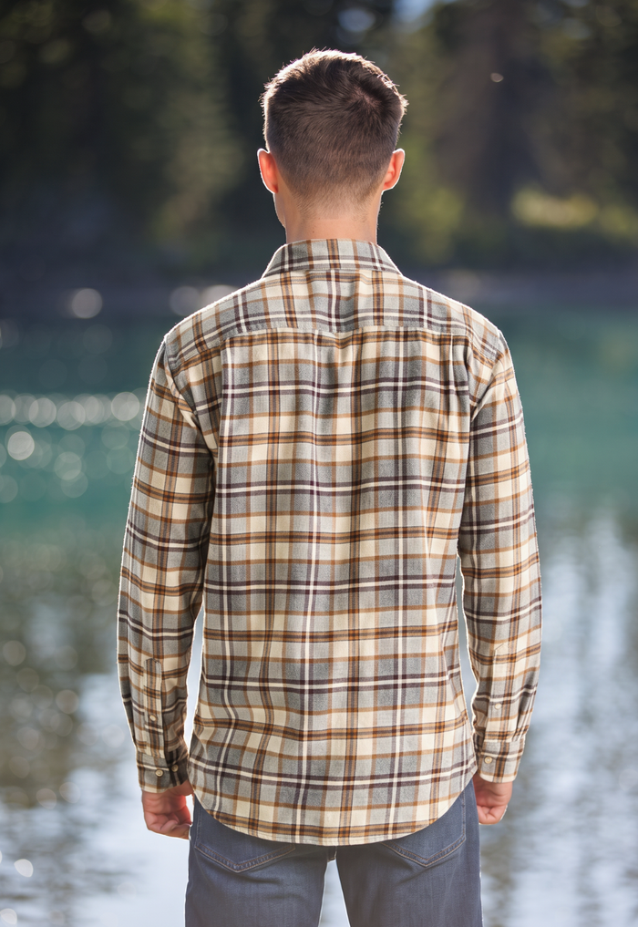 912 Oatmeal Plaid Shirt