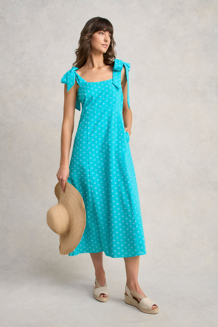 A-Line Maxi Dress - Turquoise