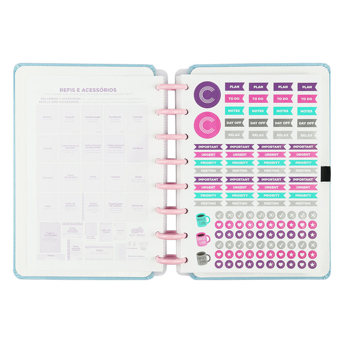 Agenda Inteligente Azul Pastel