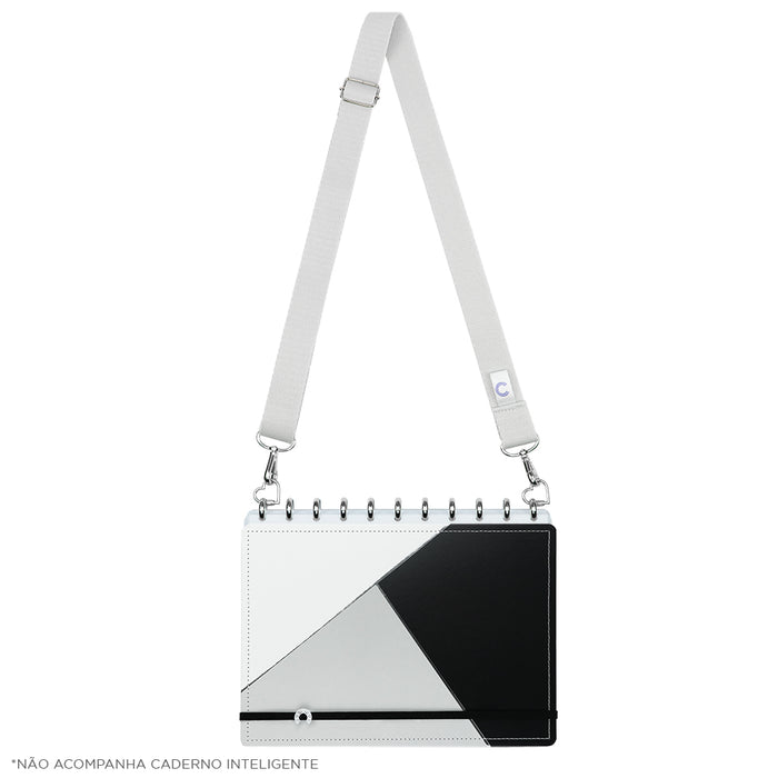 Strap Go, cor Gelo, sendo usado em um Caderno Inteligente.