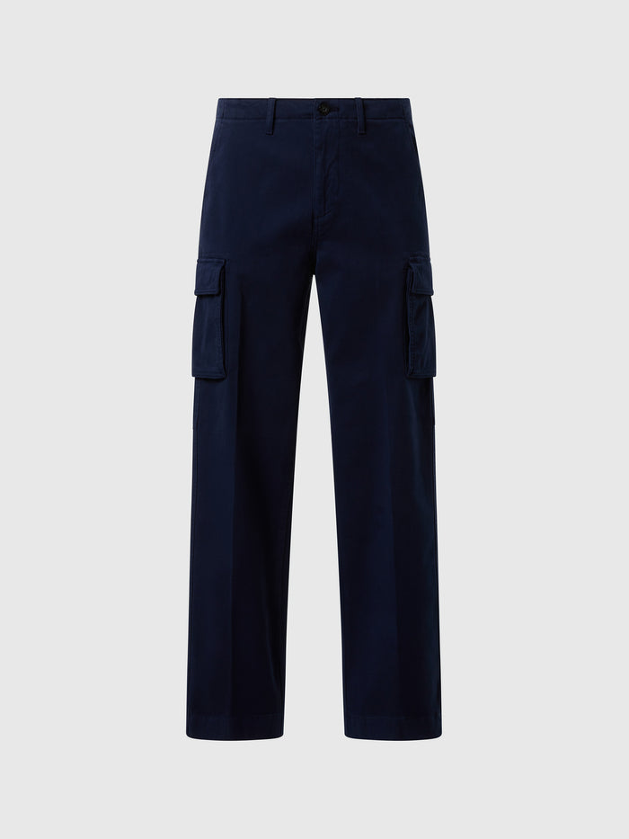 hover | Navy blue | america-2-regular-fit-cargo-long-trouser-673168