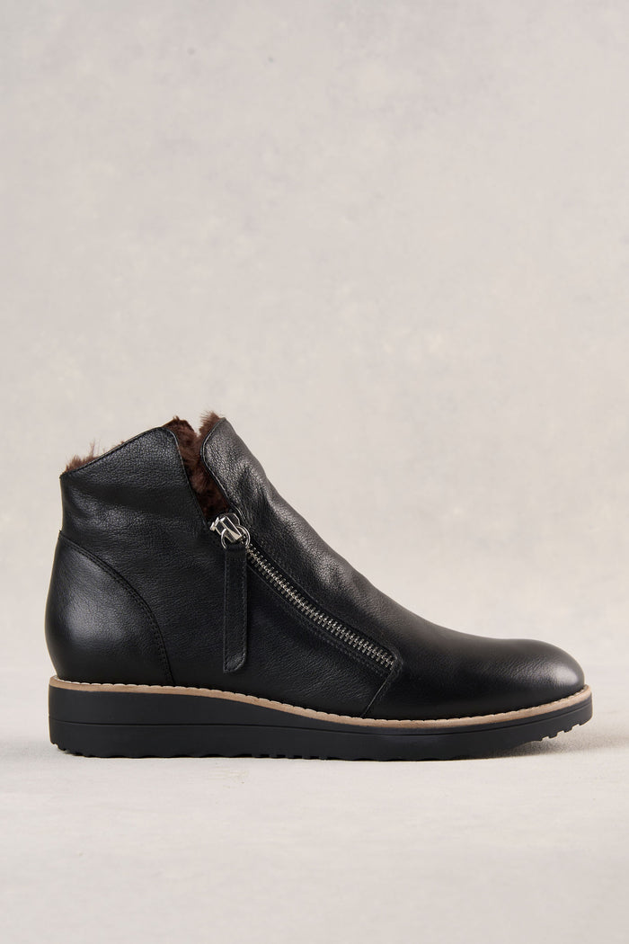Anais Double Zip Boot - Black