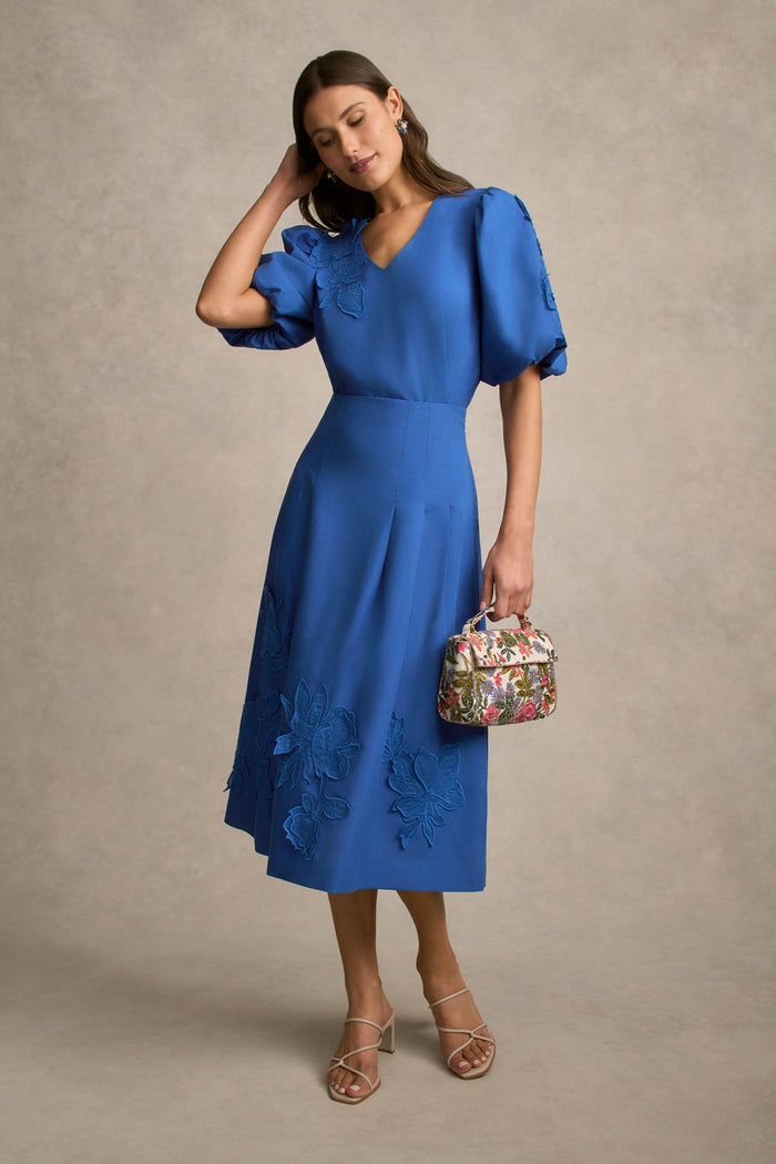 Appliqué Detail Skirt - Cobalt
