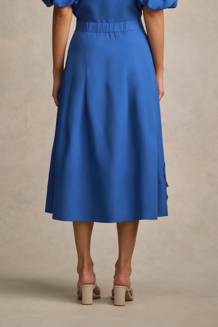 Appliqué Detail Skirt - Cobalt