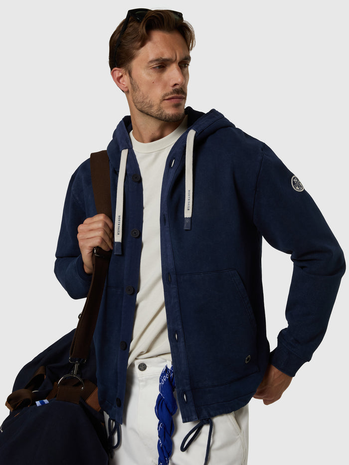 2 | Navy blue | hooded-w/buttons-sweatshirt-691529