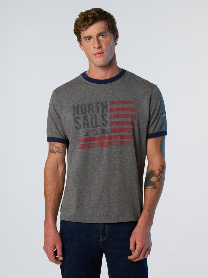 1 | Medium grey melange | t-shirt-short-sleeve-wgraphic-693088
