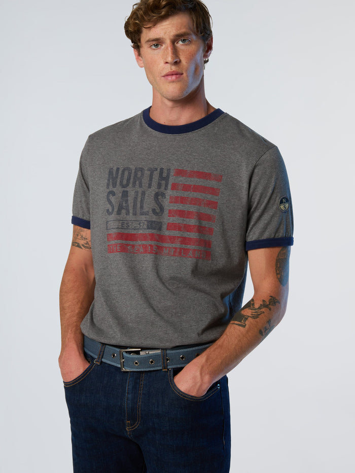 2 | Medium grey melange | t-shirt-short-sleeve-wgraphic-693088
