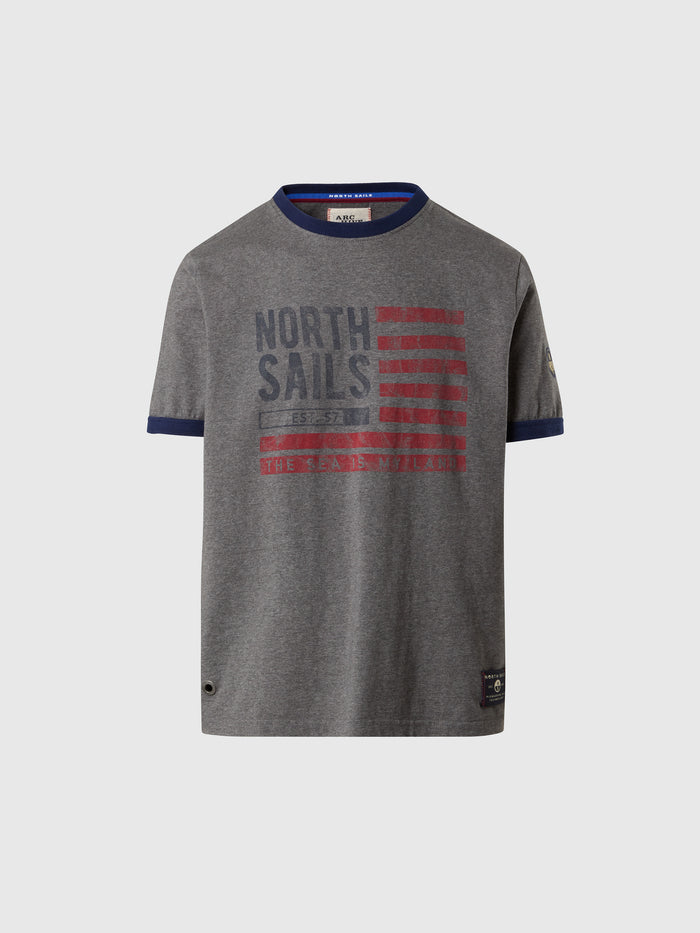hover | Medium grey melange | t-shirt-short-sleeve-wgraphic-693088
