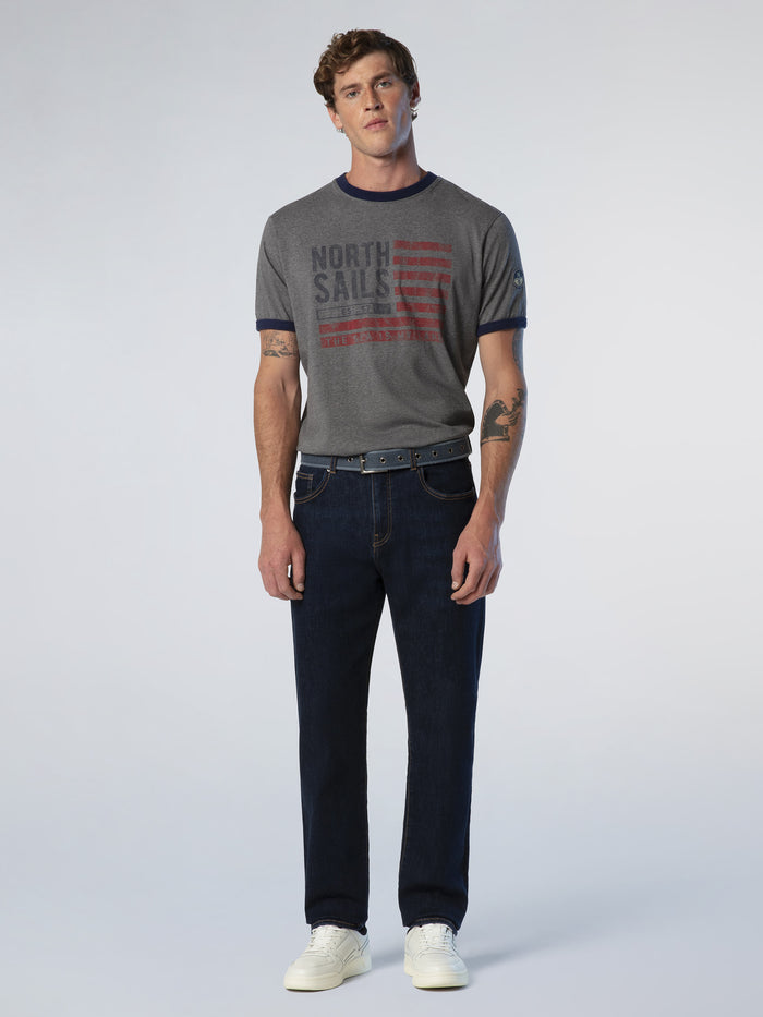 5 | Medium grey melange | t-shirt-short-sleeve-wgraphic-693088