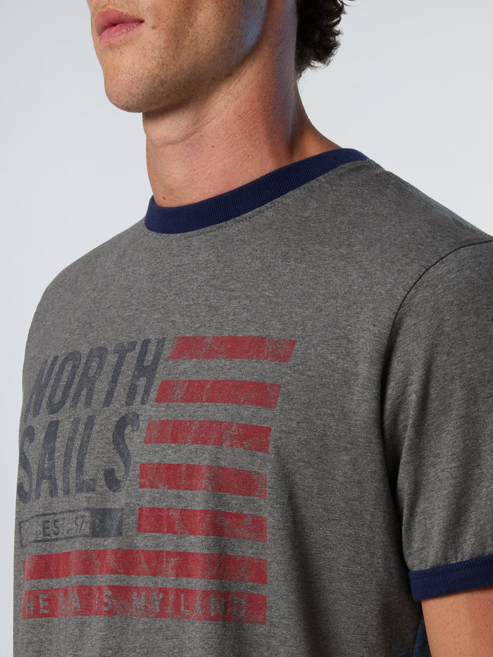 6 | Medium grey melange | t-shirt-short-sleeve-wgraphic-693088