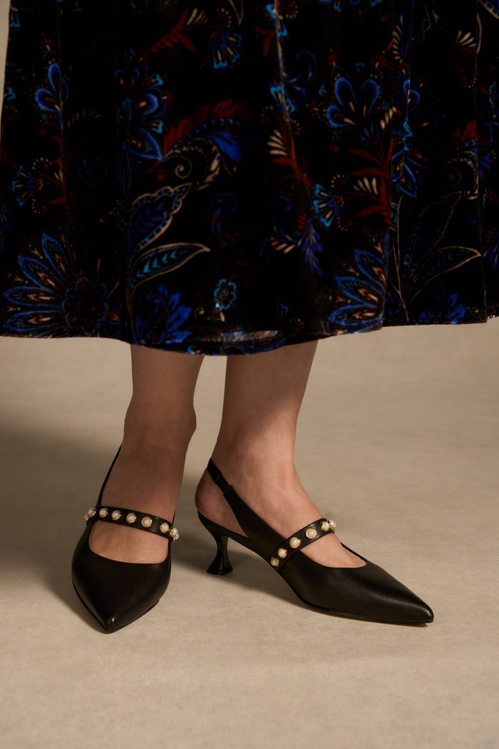 Audrey Kitten Heel - Black