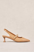 Audrey Kitten Heel - Tan