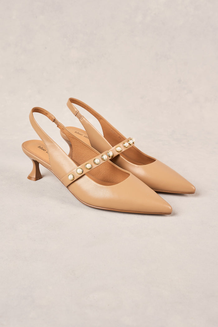Audrey Kitten Heel - Tan
