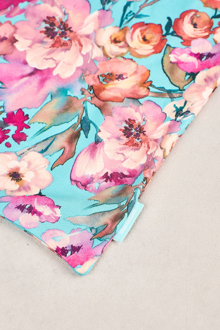 Azure Floral Laundry Bag
