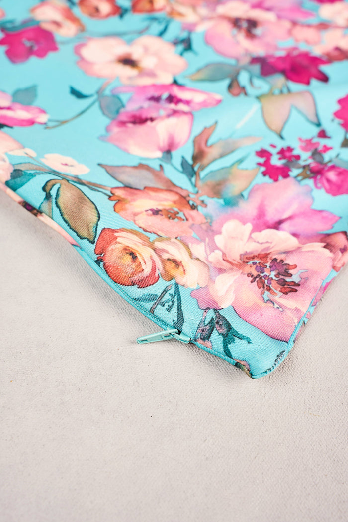 Azure Floral Laundry Bag