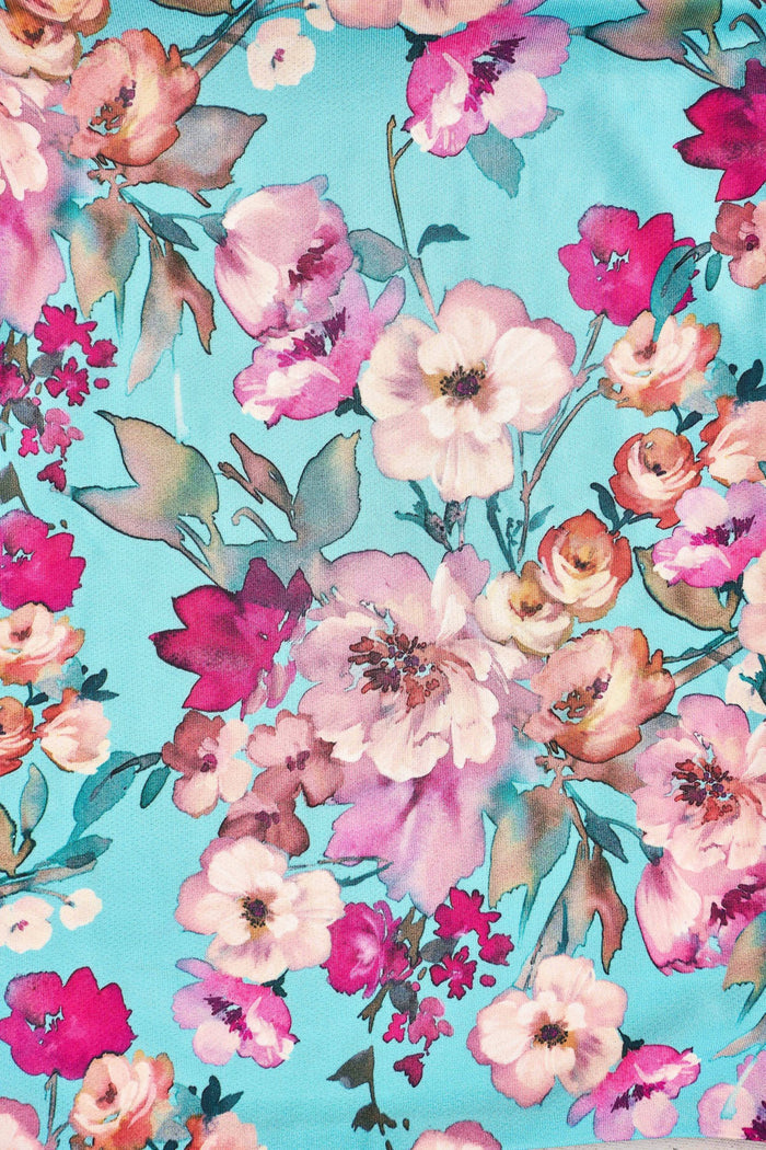 Azure Floral Laundry Bag