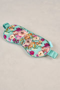 Azure Floral Silk Eye Mask