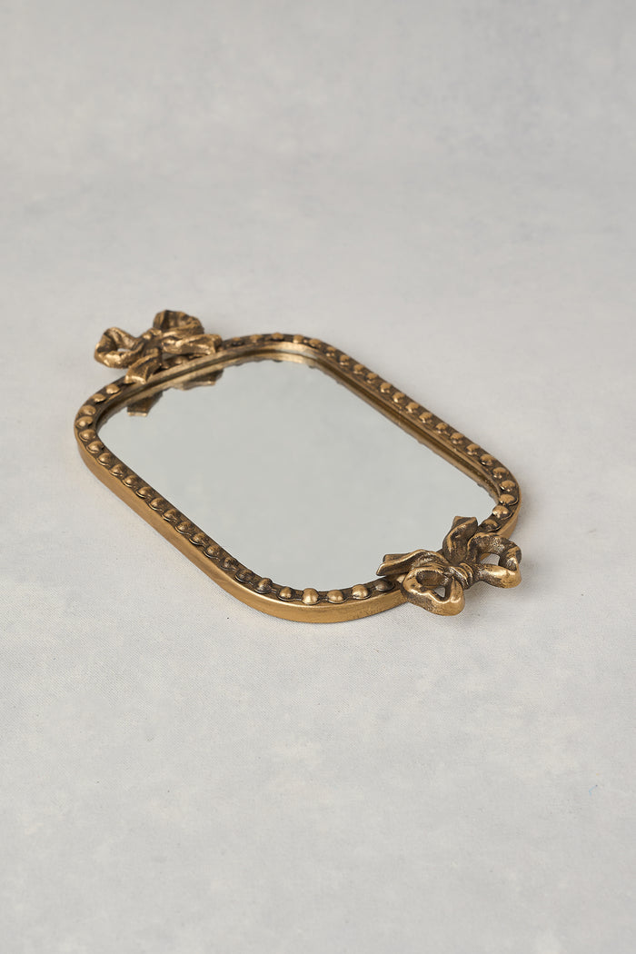 Babette Mirrored Tray - gold